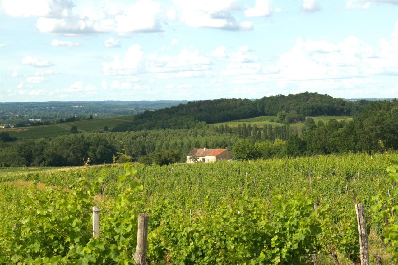 Perigourdine Avec Spa Et Vue Pomport Exterior foto